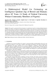 A Mathematical Model for Estimating an Intelligence Quotient (Iq) of Retiree and Humans above 65 Years (A Study of Federal University Wukari Community Members of Nigeria)