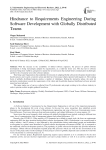 Hindrance to Requirements Engineering During Software Development with Globally Distributed Teams