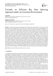 Towards an Efficient Big Data Indexing Approach under an Uncertain Environment
