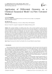Application of Differential Geometry on a Chemical Dynamical Model via Flow Curvature Method