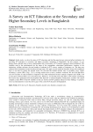 A Survey on ICT Education at the Secondary and Higher Secondary Levels in Bangladesh