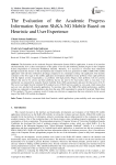 The Evaluation of the Academic Progress Information System SIsKA-NG Mobile Based on Heuristic and User Experience
