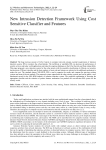 New Intrusion Detection Framework Using Cost Sensitive Classifier and Features