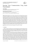 Securing Voice Communications Using Audio Steganography