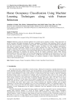 Home Occupancy Classification Using Machine Learning Techniques along with Feature Selection