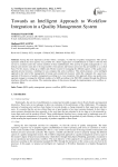 Towards an Intelligent Approach to Workflow Integration in a Quality Management System