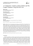 A Comparative Analysis among Online and On-Campus Students Using Decision Tree