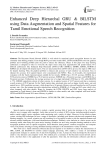 Enhanced Deep Hierarchal GRU & BILSTM using Data Augmentation and Spatial Features for Tamil Emotional Speech Recognition