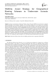 Mobility Aware Strategy for Geographical Routing Schemes in Underwater Acoustic Networks