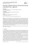 Routing in Hybrid Software Defined Networking using Hop-Count Approach