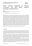 Smart Learning Community at Culinary Community with SECI Model Adoption: Systematic Literature Review