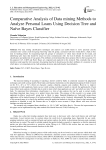 Comparative Analysis of Data mining Methods to Analyze Personal Loans Using Decision Tree and Naïve Bayes Classifier