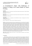A Comprehensive Study with Challenges of Internet of Things (IoT) based Model for Smart Farming
