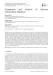 Comparison and Analysis of Software Vulnerability Databases