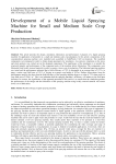 Development of a Mobile Liquid Spraying Machine for Small and Medium Scale Crop Production