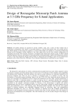 Design of Rectangular Microstrip Patch Antenna at 3.3 GHz Frequency for S-band Applications
