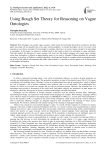 Using Rough Set Theory for Reasoning on Vague Ontologies