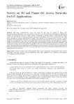 Survey on 5G and Future 6G Access Networks for IoT Applications