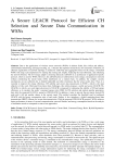 A Secure LEACH Protocol for Efficient CH Selection and Secure Data Communication in WSNs