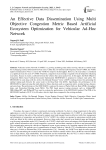 An Effective Data Dissemination Using Multi Objective Congestion Metric Based Artificial Ecosystem Optimization for Vehicular Ad-Hoc Network