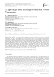 A lightweight Data Exchange Format for Mobile Transactions