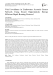 Void Avoidance in Underwater Acoustic Sensor Network Using Secure Opportunistic Energy Efficient Depth Routing Protocol