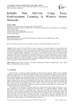 Reliable Data Delivery Using Fuzzy Reinforcement Learning in Wireless Sensor Networks