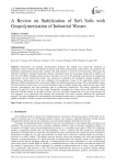 A Review on Stabilization of Soft Soils with Geopolymerization of Industrial Wastes