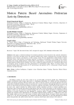 Motion Pattern Based Anomalous Pedestrian Activity Detection