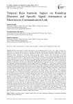 Tropical Rain Intensity Impact on Raindrop Diameter and Specific Signal Attenuation at Microwaves Communication Link