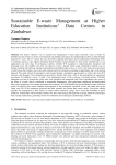 Sustainable E-waste Management at Higher Education Institutions’ Data Centres in Zimbabwe