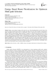 Energy Based Route Prioritization for Optimum Multi-path Selection