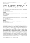 Method of Performing Operations on the Elements of GF(2m) Using a Sparse Table