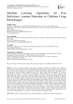 Machine Learning Algorithms for Iron Deficiency Anemia Detection in Children Using Palm Images