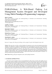 PARADAJuan: A Web-Based Parking Lot Management System Designed and Developed Using Multi-Paradigm Programming Languages