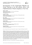 Development of IoT Cloud-based Platform for Smart Farming in the Sub-saharan Africa with Implementation of Smart-irrigation as Test-Case