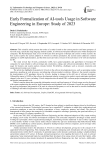 Early Formalization of AI-tools Usage in Software Engineering in Europe: Study of 2023