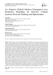 An Adaptive Hybrid Outdoor Propagation Loss Prediction Modelling for Effective Cellular Systems Network Planning and Optimization