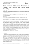 Smart Contract Obfuscation Technique to Enhance Code Security and Prevent Code Reusability