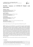 Stability Analysis of COVID-19 Model with Quarantine