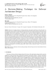 A Decision-Making Technique for Software Architecture Design