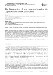 The Construction of two classes of 4-valent tri- Cayley Graphs over Cyclic Group