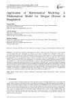 Application of Mathematical Modeling: A Mathematical Model for Dengue Disease in Bangladesh