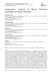 Comparative Analysis of Threat Detection Techniques in Drone Networks