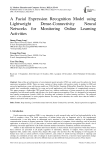 A Facial Expression Recognition Model using Lightweight Dense-Connectivity Neural Networks for Monitoring Online Learning Activities