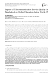 Impact of Telecommunication Service Quality in Bangladesh on Online Education during Covid-19