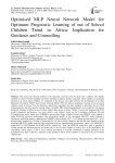 Optimised MLP Neural Network Model for Optimum Prognostic Learning of out of School Children Trend in Africa: Implication for Guidance and Counselling