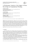 A Performance Analysis of the Impact of Prior-Knowledge on Computational Thinking