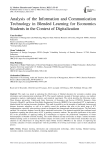 Analysis of the Information and Communication Technology in Blended Learning for Economics Students in the Context of Digitalization