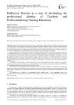 Reflective Practice as a way of developing the professional identity of Teachers and Professionalizing Nursing Education